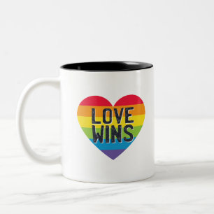 Tasse 2 Couleurs L'amour gagne