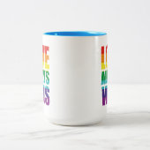 Tasse 2 Couleurs L'amour gagne toujours (Centre)