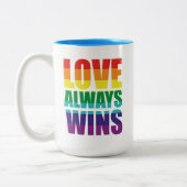 Tasse 2 Couleurs L'amour gagne toujours (Gauche)