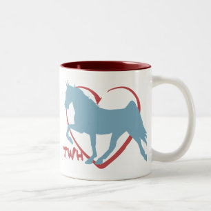 Tasse 2 Couleurs L'Amoureux du cheval de randonnée