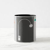 Tasse 2 Couleurs Lampes rétro (Centre)