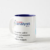 Tasse 2 Couleurs L'analyste d'affaires de télétravail # 1 (Devant gauche)