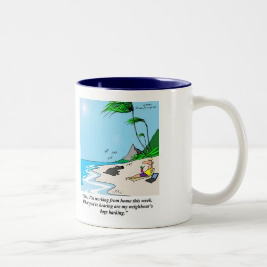 Tasse 2 Couleurs L'analyste d'affaires de télétravail # 1 (Droit)