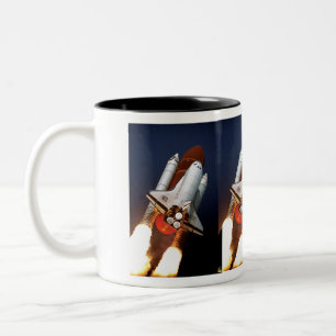 Tasse 2 Couleurs Lancement de la navette spatiale Atlantis de la NA
