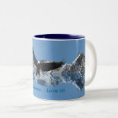 Tasse 2 Couleurs Landing Bald Eagle (Aigle) Aigle de la faune (Devant droit)