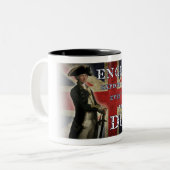 Tasse 2 Couleurs L'Angleterre prévoit que chaque homme fera son (Devant gauche)