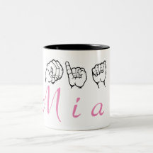 Langue des signes américaine Fingerspelled Mia