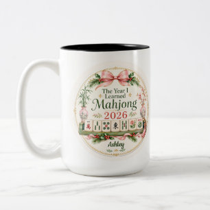 Tasse 2 Couleurs L'année où j'ai appris le Mahjong, cadeau pour ell