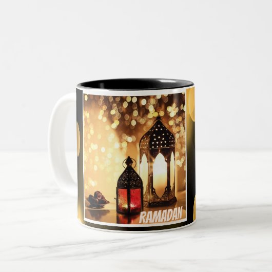 Tasse 2 Couleurs lanterne du Ramadan.  (Devant gauche)