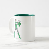 Tasse 2 Couleurs Lanterne verte avec lanterne (Devant gauche)