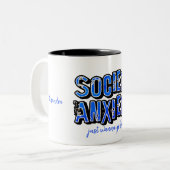 Tasse 2 Couleurs L'anxiété de la société (Devant gauche)