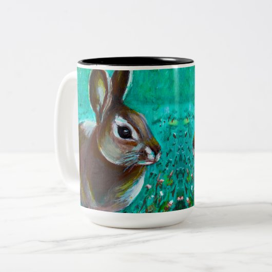 Tasse 2 Couleurs Lapin (Devant gauche)