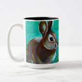 Tasse 2 Couleurs Lapin (Gauche)