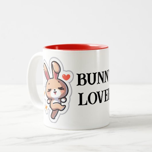Tasse 2 Couleurs Lapin (Devant gauche)