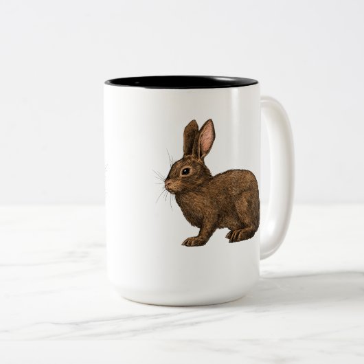 Tasse 2 Couleurs Lapin 2 (Devant droit)