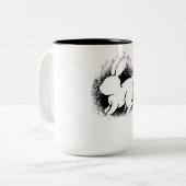 Tasse 2 Couleurs Lapin Blanc (Devant gauche)