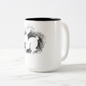Tasse 2 Couleurs Lapin Blanc (Devant droit)