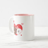 Tasse 2 Couleurs lapin Brown de coni (Devant gauche)