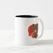 Tasse 2 Couleurs lapin Brown de coni (Devant droit)