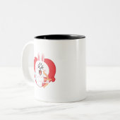 Tasse 2 Couleurs lapin Brown de coni (Devant gauche)