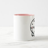 Tasse 2 Couleurs Lapin de bande dessinée (Centre)