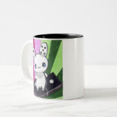 Tasse 2 Couleurs Lapin de domino (Devant gauche)