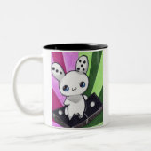 Tasse 2 Couleurs Lapin de domino (Gauche)