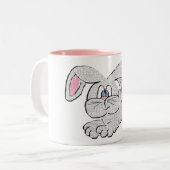 Tasse 2 Couleurs Lapin de Pâques (Devant gauche)