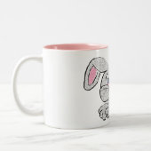 Tasse 2 Couleurs Lapin de Pâques (Gauche)