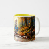 Tasse 2 Couleurs Lapin de Pâques  (Devant droit)