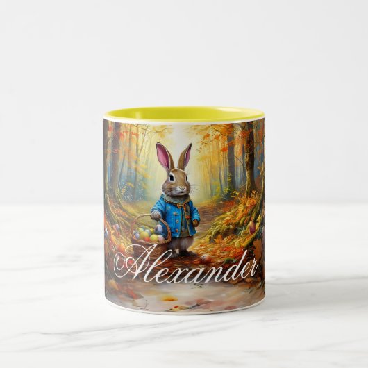 Tasse 2 Couleurs Lapin de Pâques  (Centre)