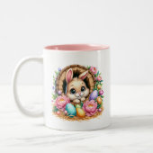 Tasse 2 Couleurs Lapin de Pâques (Gauche)