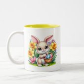 Tasse 2 Couleurs Lapin de Pâques (Gauche)