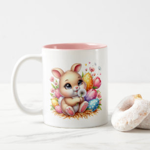 Tasse 2 Couleurs Lapin de Pâques 