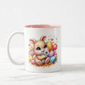 Tasse 2 Couleurs Lapin de Pâques (Gauche)