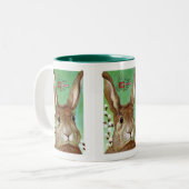 Tasse 2 Couleurs Lapin de Pâques (Devant gauche)
