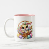 Tasse 2 Couleurs Lapin de Pâques (Gauche)