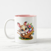 Tasse 2 Couleurs Lapin de Pâques (Gauche)