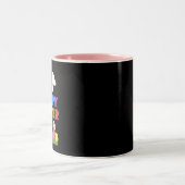 Tasse 2 Couleurs Lapin de Pâques heureux (Centre)