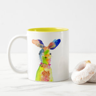Tasse 2 Couleurs Lapin de Pâques mignon