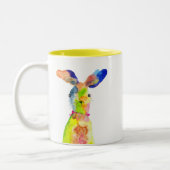 Tasse 2 Couleurs Lapin de Pâques mignon (Gauche)