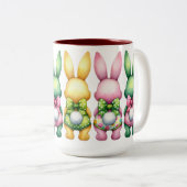 Tasse 2 Couleurs Lapin de plage bébé (Devant droit)