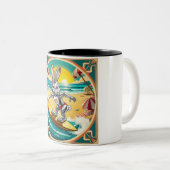 Tasse 2 Couleurs lapin de surf : imagerie visuelle (Devant droit)