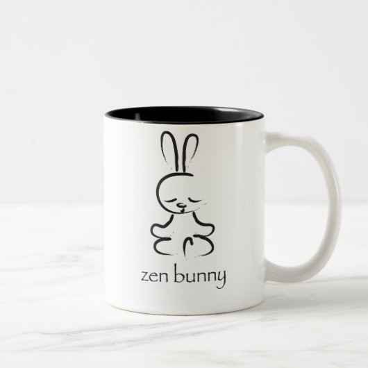 Tasse 2 Couleurs Lapin de zen (Droit)