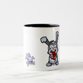 Tasse 2 Couleurs Lapin de zombi (Centre)