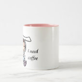 Tasse 2 Couleurs Lapin dépendant de café (Centre)