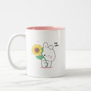 Tasse 2 Couleurs lapin drôle