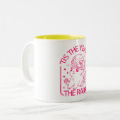 Tasse 2 Couleurs Lapin du zodiaque chinois (Devant gauche)