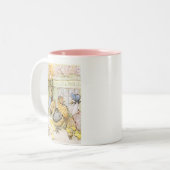 Tasse 2 Couleurs Lapin et volaille adorables (Devant gauche)