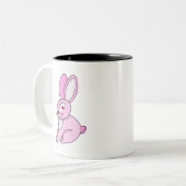 Tasse 2 Couleurs Lapin Fluffy Cute (Devant gauche)